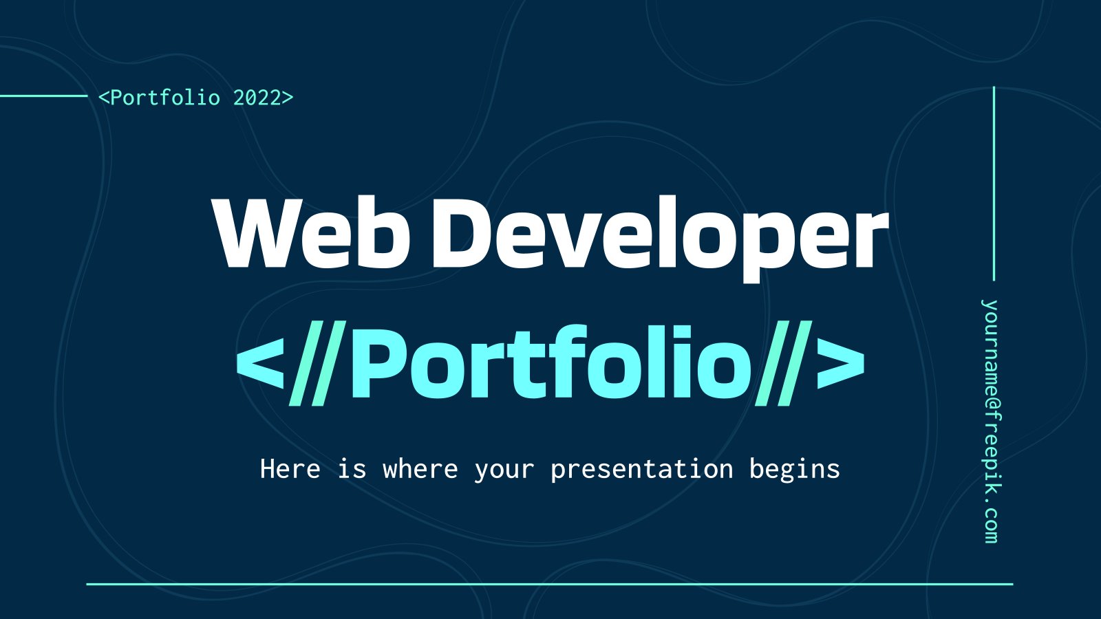 Web Developer Portfolio presentation template 