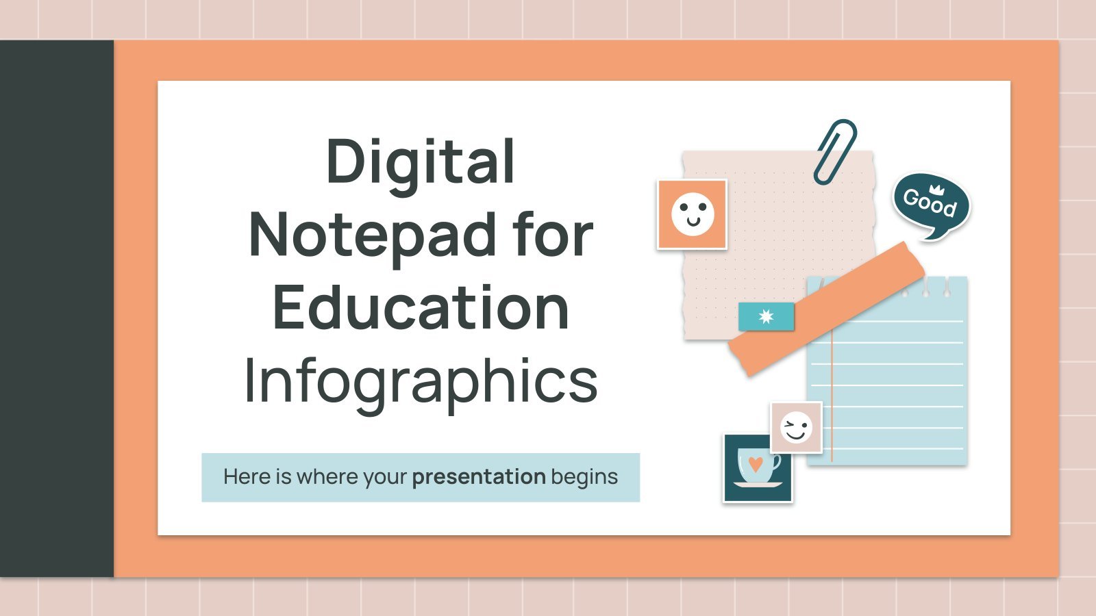 Infographie de cahier numérique pour l'éducation Modèles de présentation