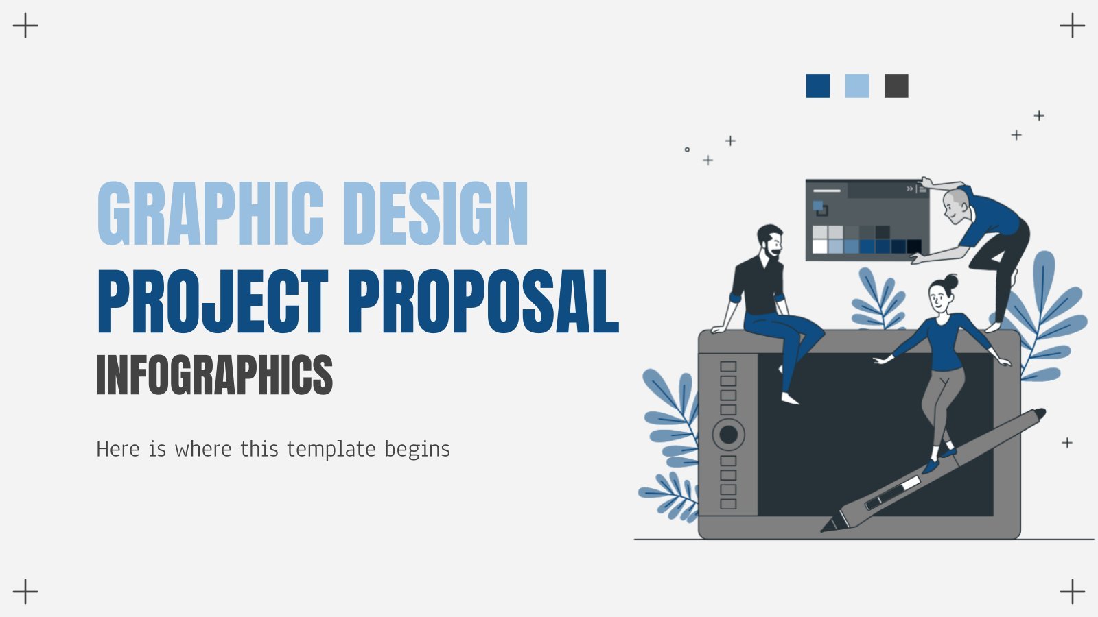 Graphic Design Project Proposal Infographics presentation template 