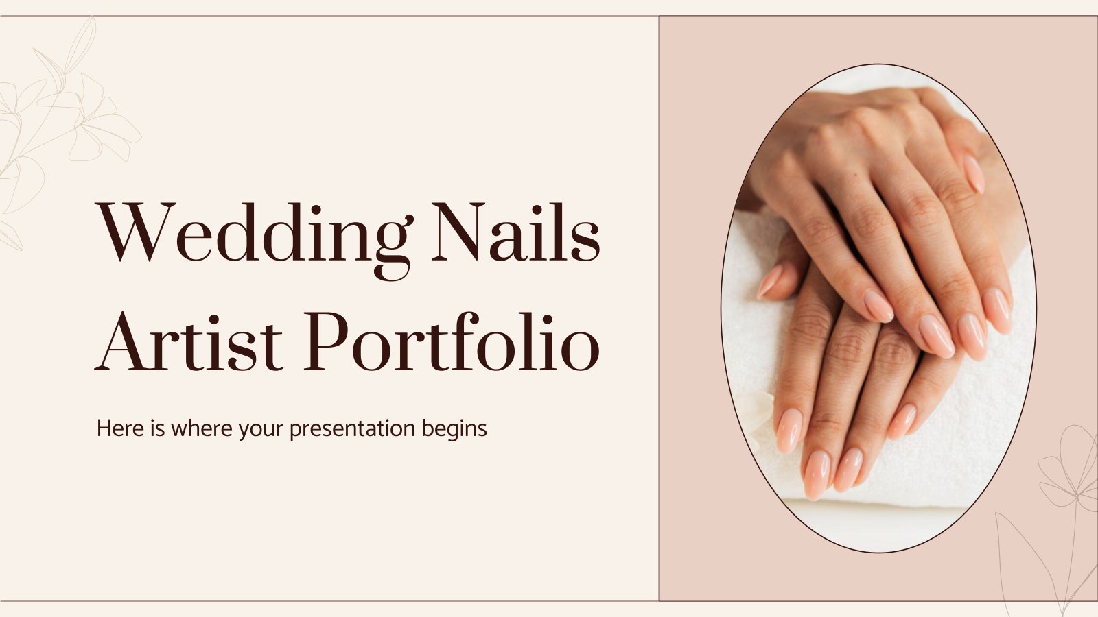 Wedding Nails Artist Portfolio presentation template 