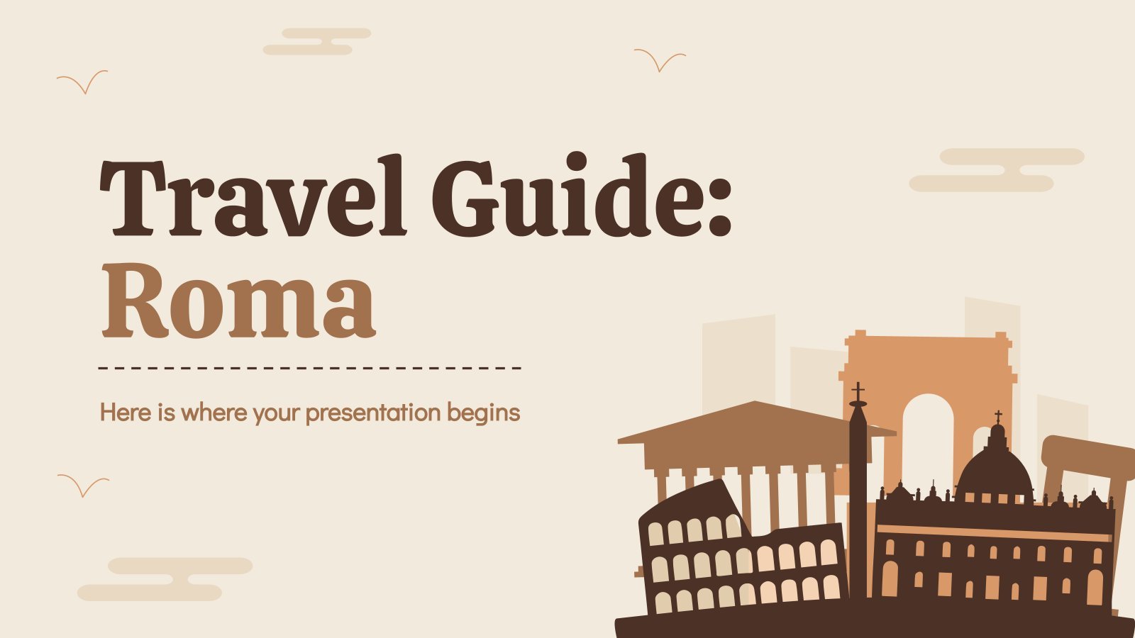 Travel Guide: Roma presentation template 