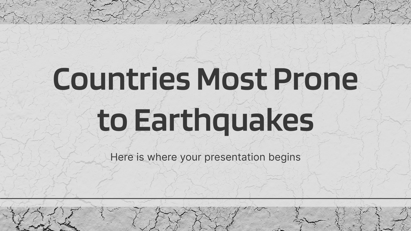 Modelo de apresentação Países mais propensos a terremotos