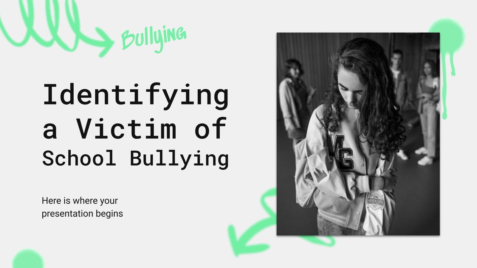 Identifying a Victim of School Bullying presentation template 