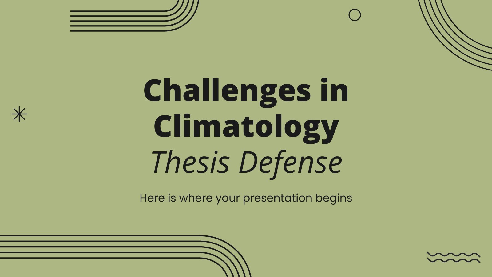 Challenges in Climatology Thesis Defense presentation template 