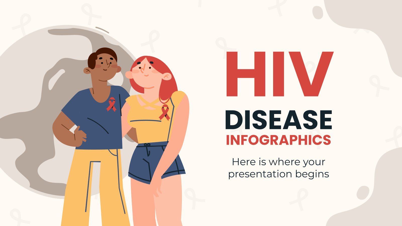 Infographie sur la maladie liée au VIH Modèles de présentation