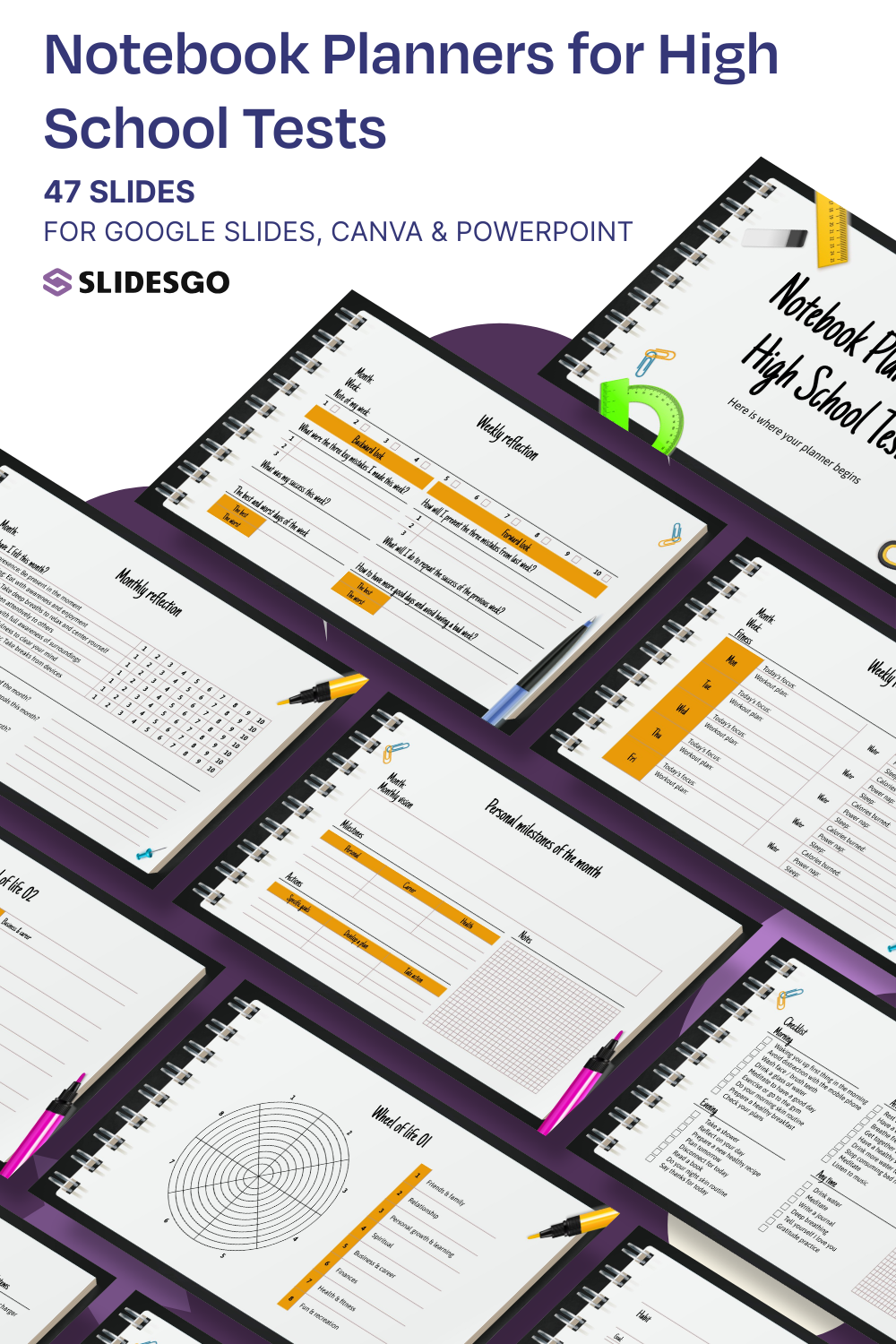Notebook Planners for High School Tests Presentation