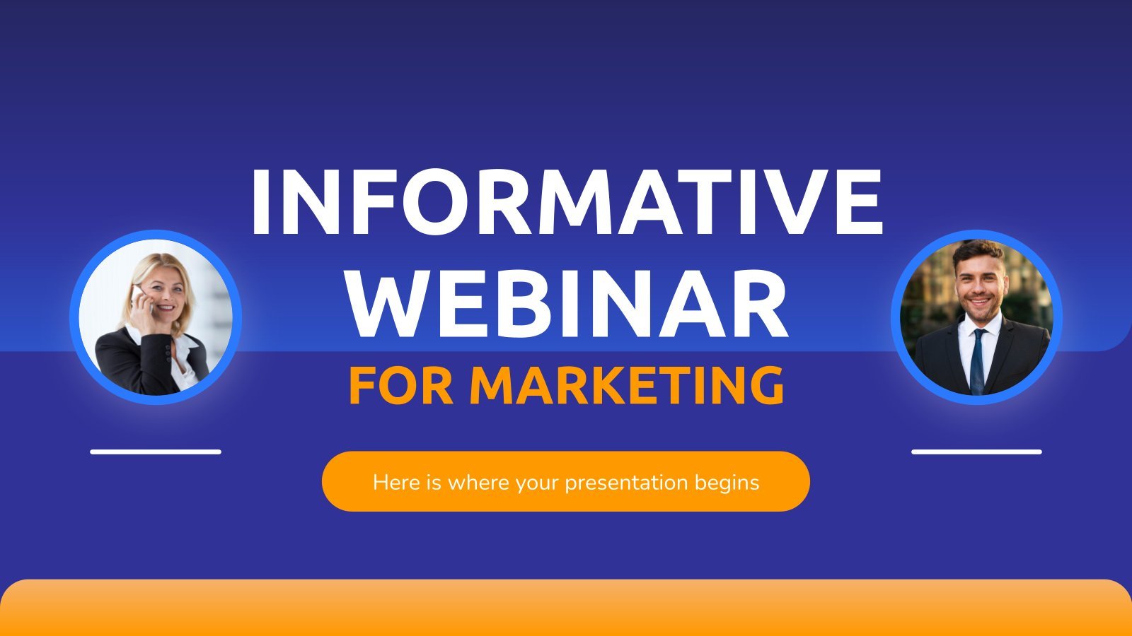 Informatives Webinar für Marketing Präsentationsvorlage