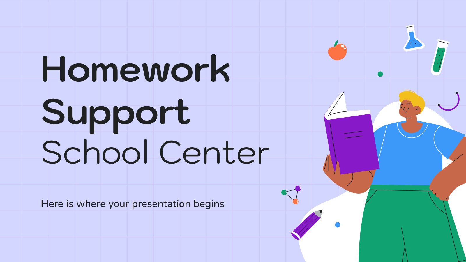 Homework Support School Center presentation template 