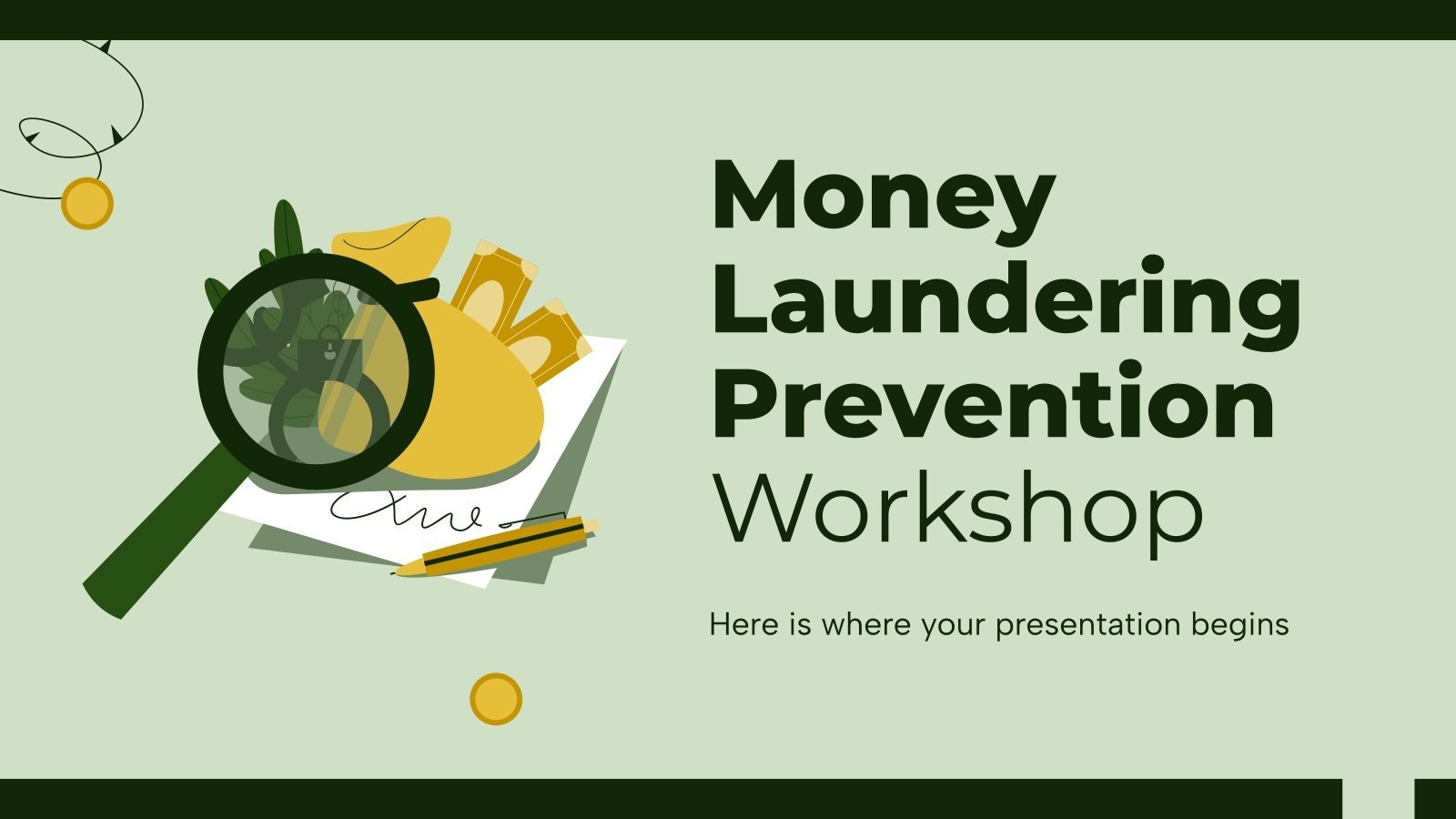 Workshop zur Geldwäscheprävention Präsentationsvorlage