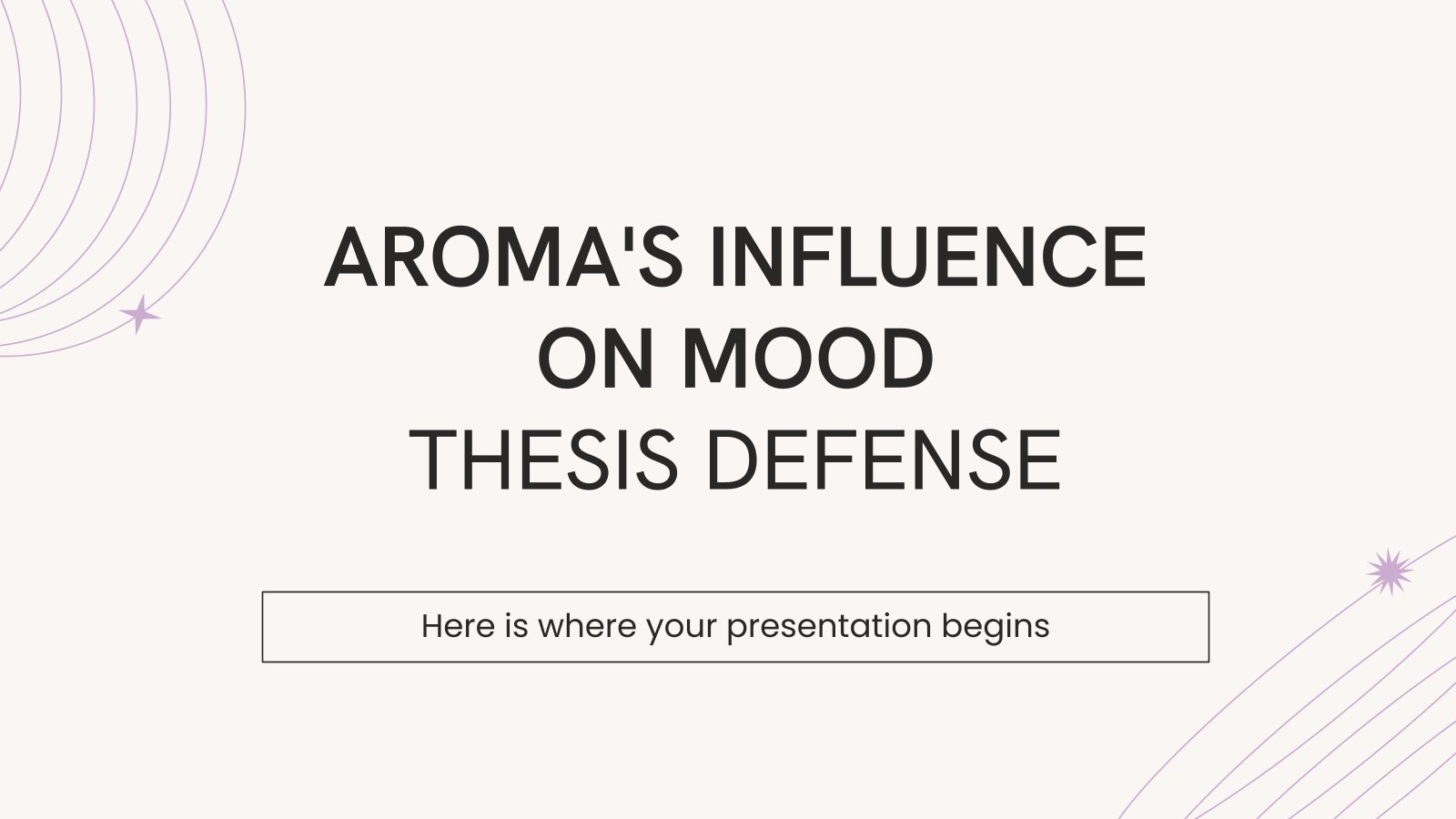 Aroma's Influence on Mood Thesis Defense presentation template 