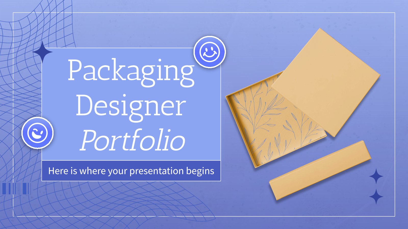 Verpackungsdesigner-Portfolio Präsentationsvorlage