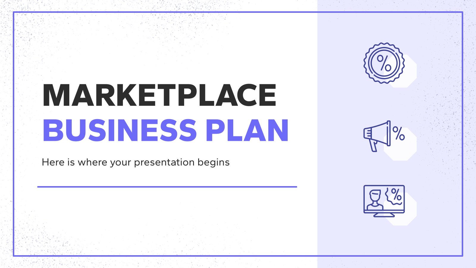 Marketplace Business Plan presentation template 