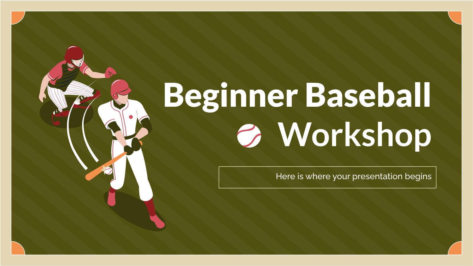 Atelier de baseball pour débutants Modèles de présentation