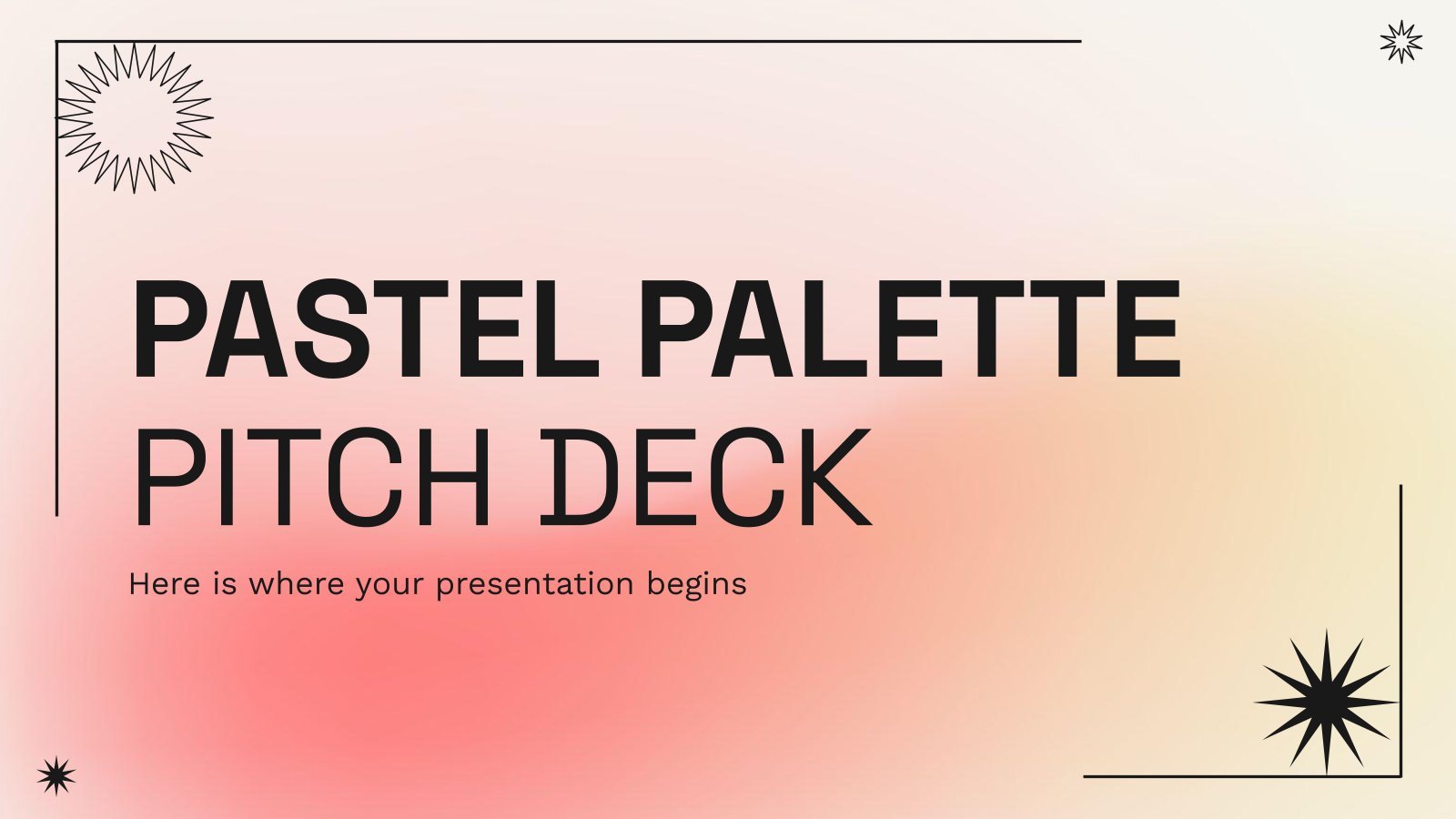 Pastel Palette Pitch Deck presentation template 