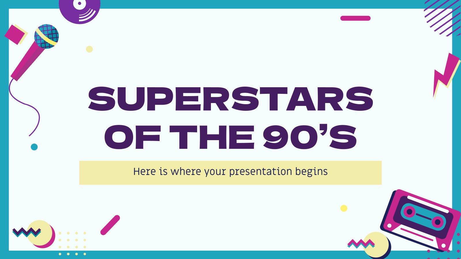 Superstars of the 90’s presentation template 