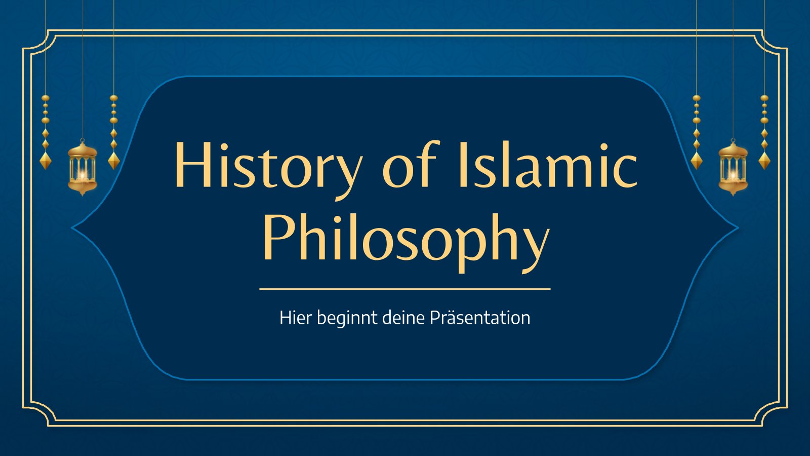 History of Islamic Philosophy presentation template 