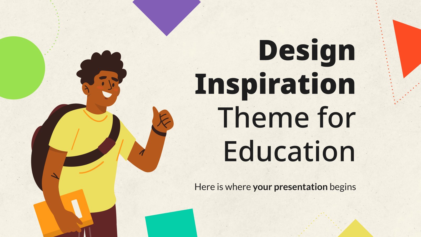 Modelo de apresentação Tema de inspiração de design para educação