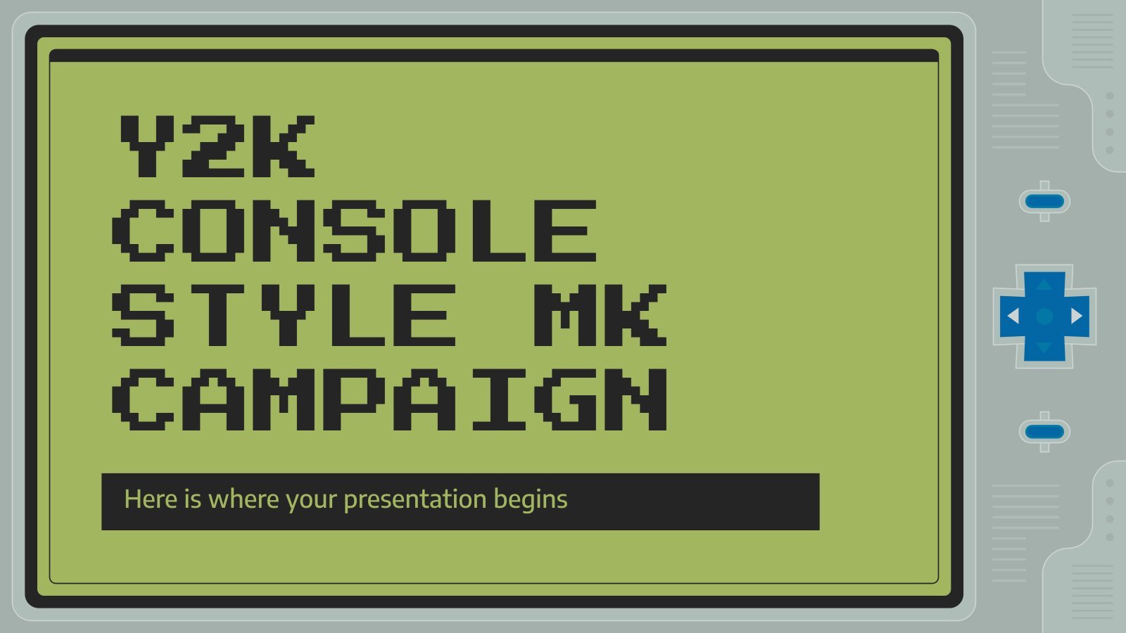 Campagne MK de style console de l'an 2000 Modèles de présentation