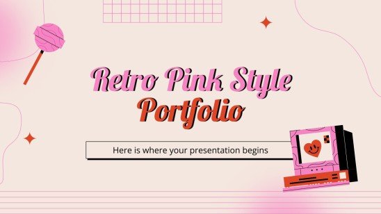 Retro Pink Style Portfolio Presentation