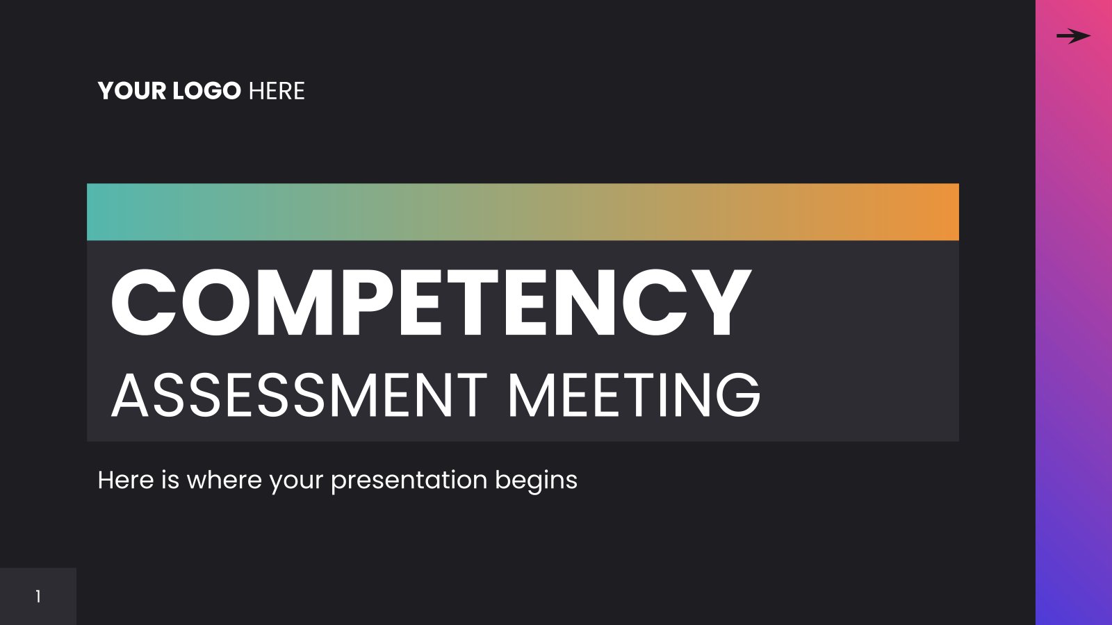 Competency Assessment Meeting presentation template 