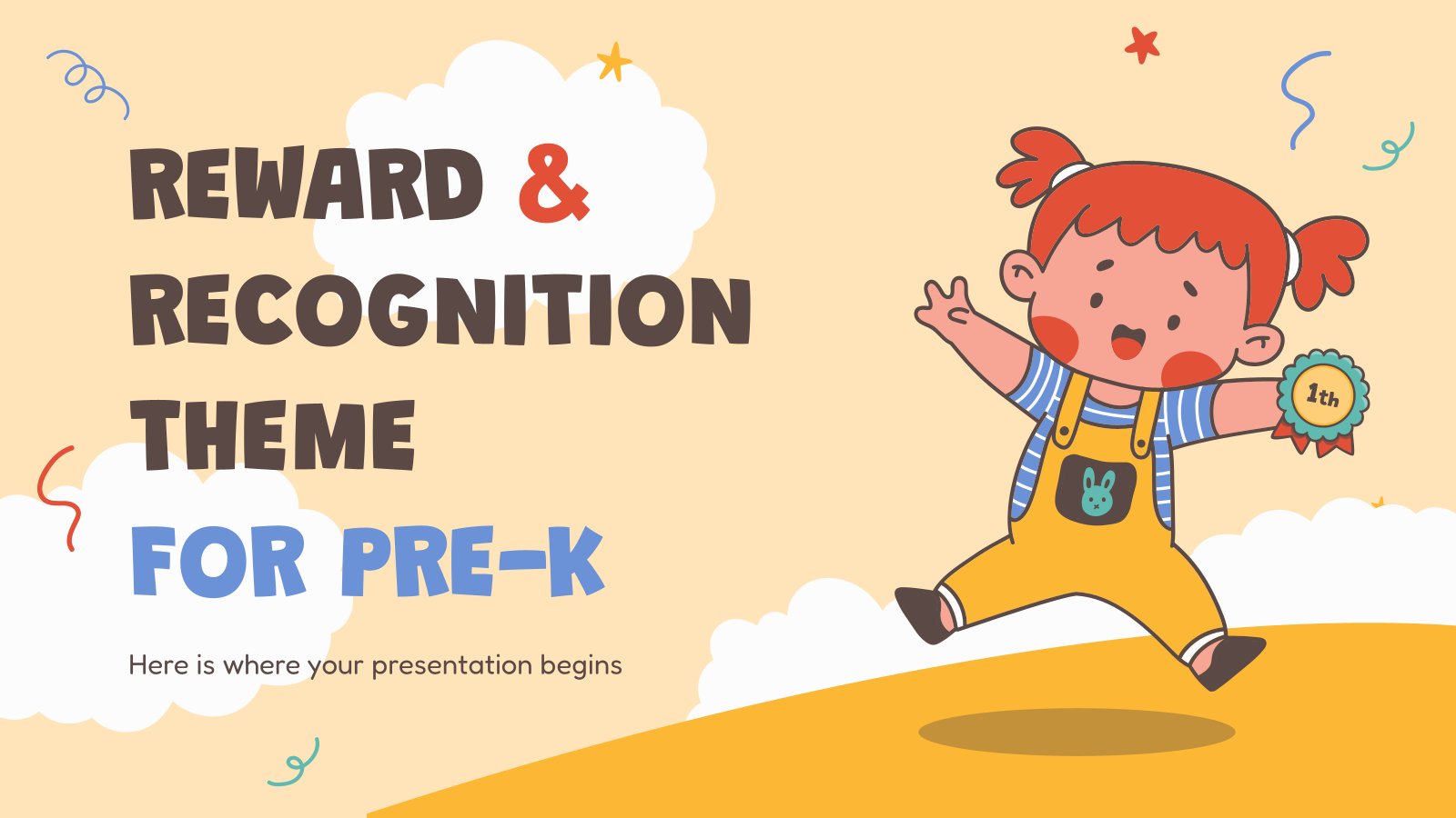 Reward & Recognition Theme for Pre-K presentation template 