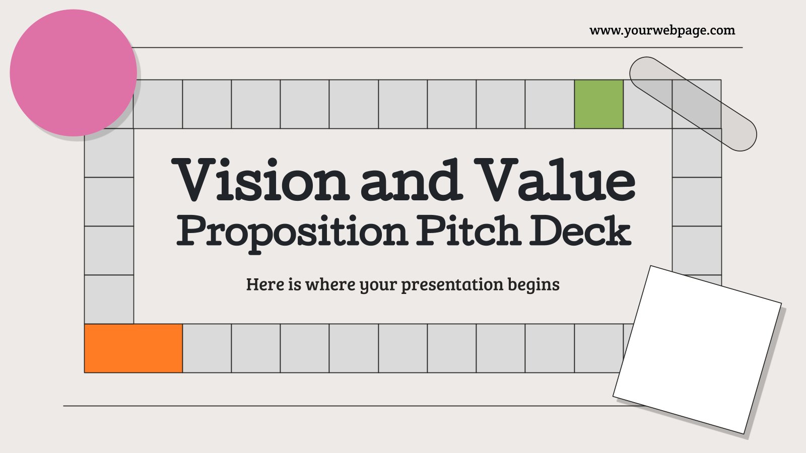 Vision and Value Proposition Pitch Deck presentation template 