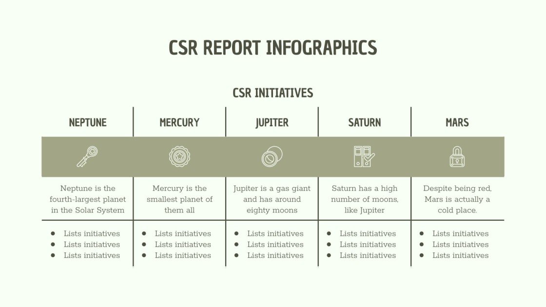CSR Report Infographics Presentation