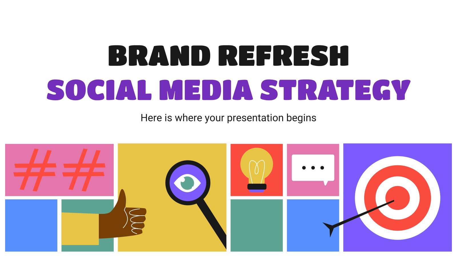 Brand Refresh Social Media Strategy presentation template 