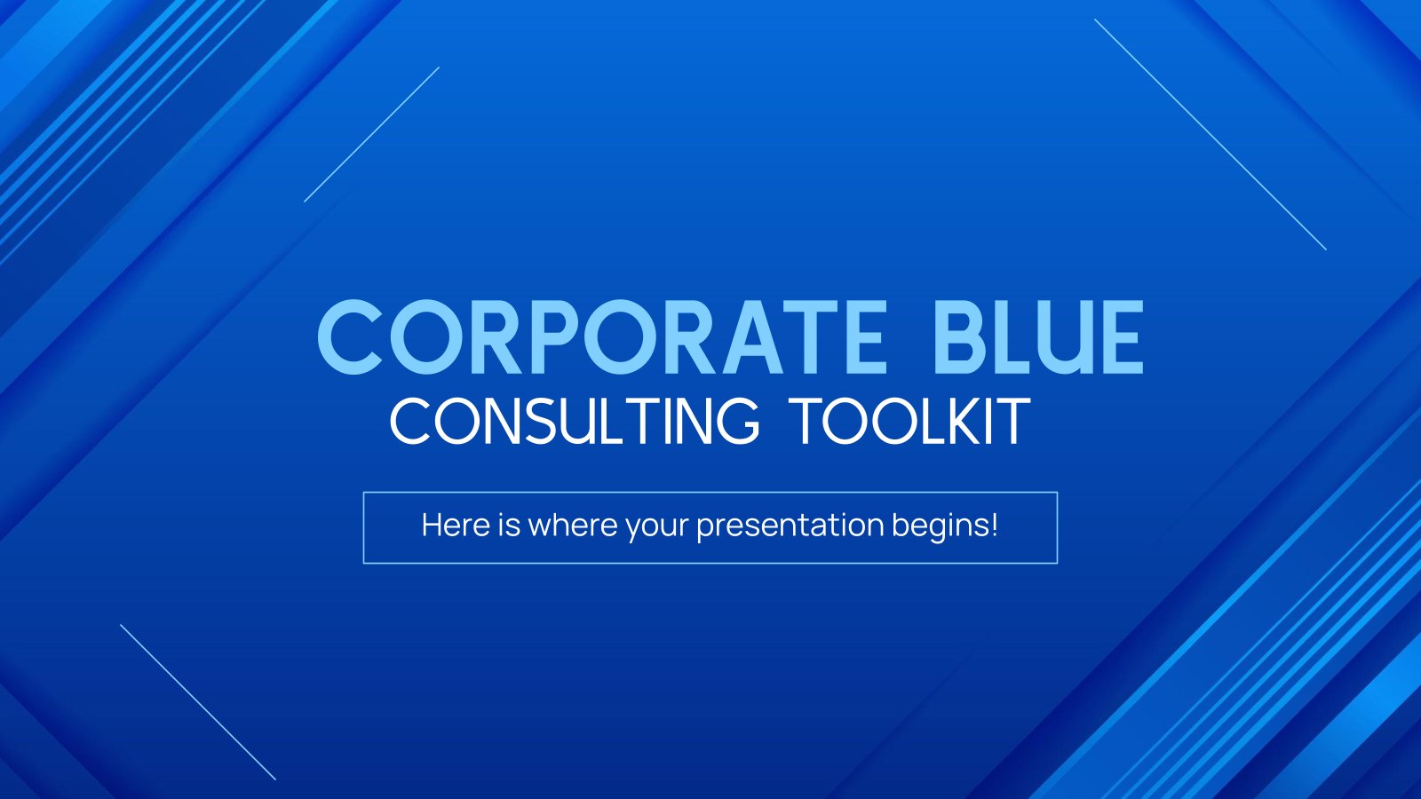 Corporate Blue Consulting Toolkit Präsentationsvorlage