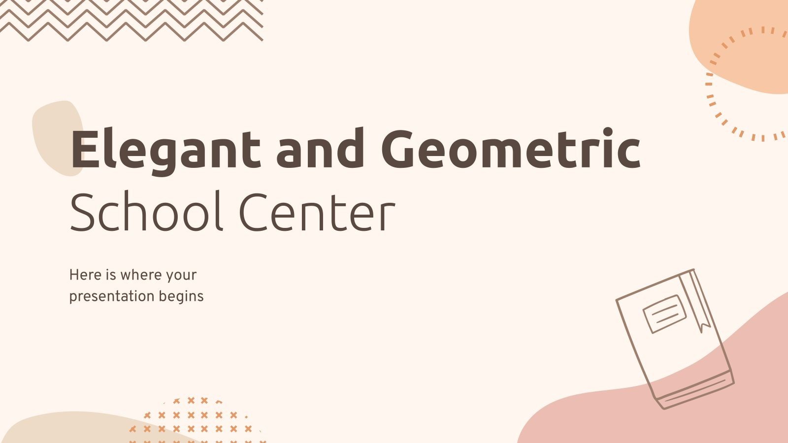Modelo de apresentação Centro Escolar Elegante e Geométrico