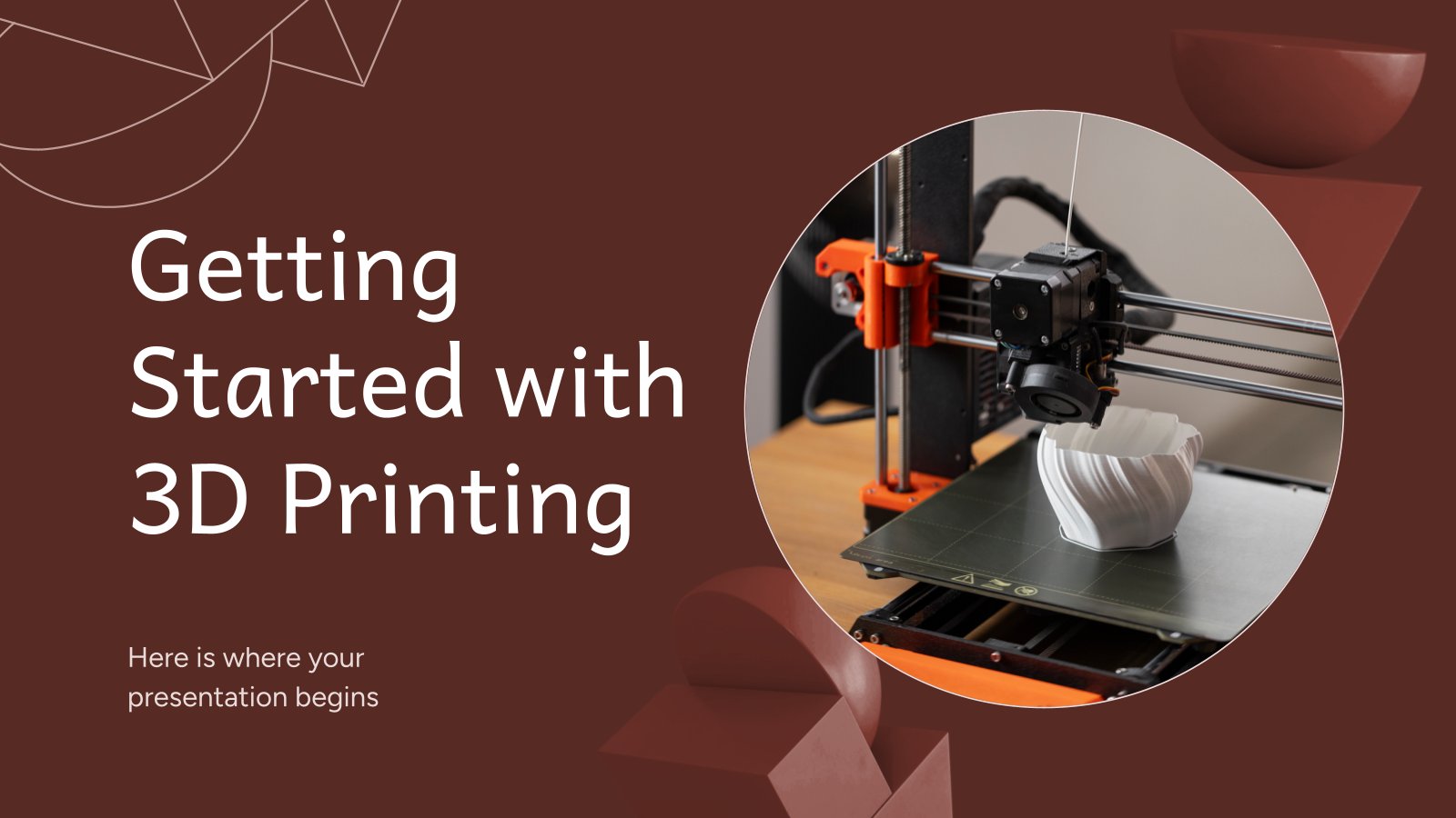 Getting Started with 3D Printing presentation template 