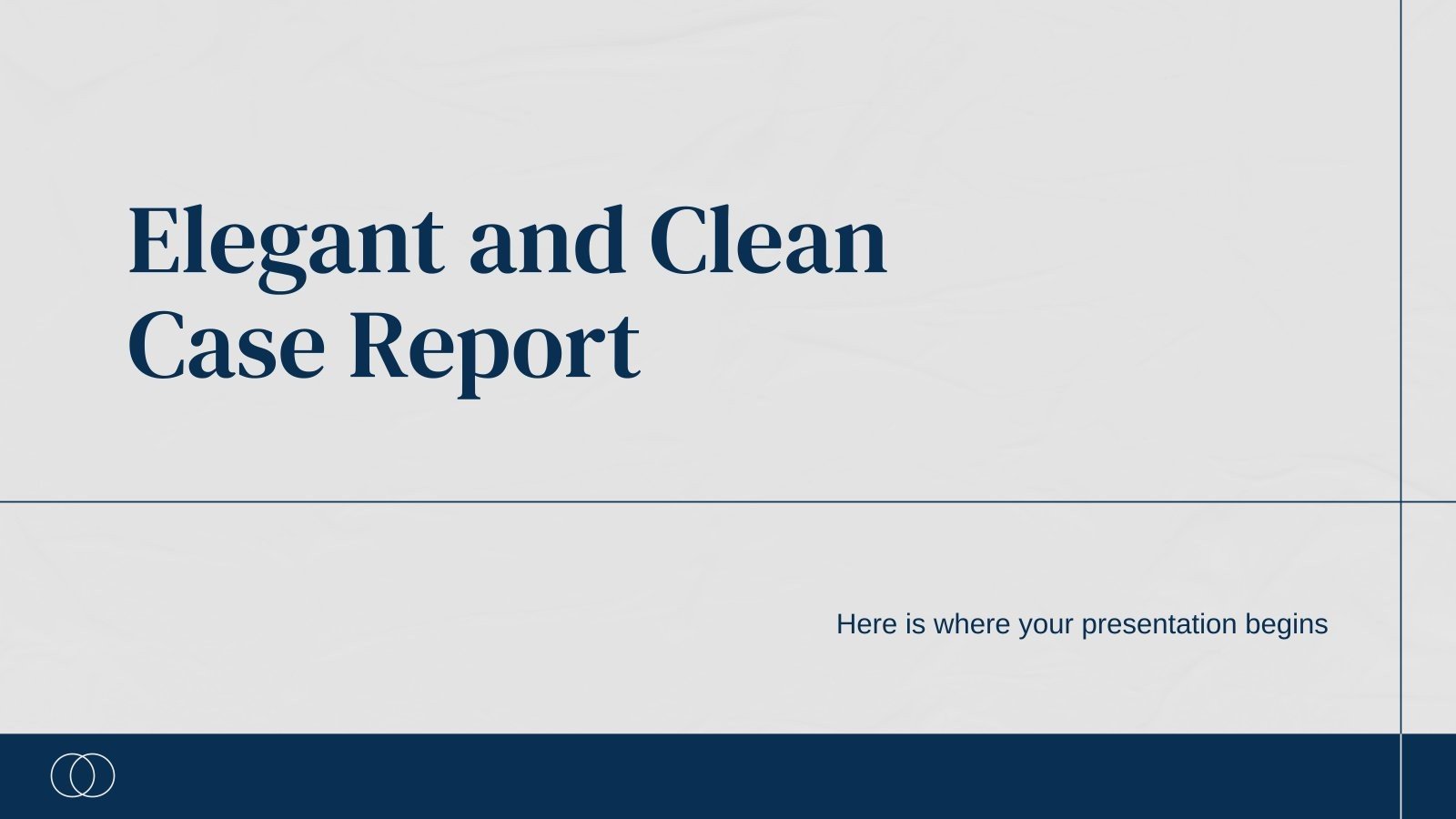 Elegant and Clean Case Report presentation template 