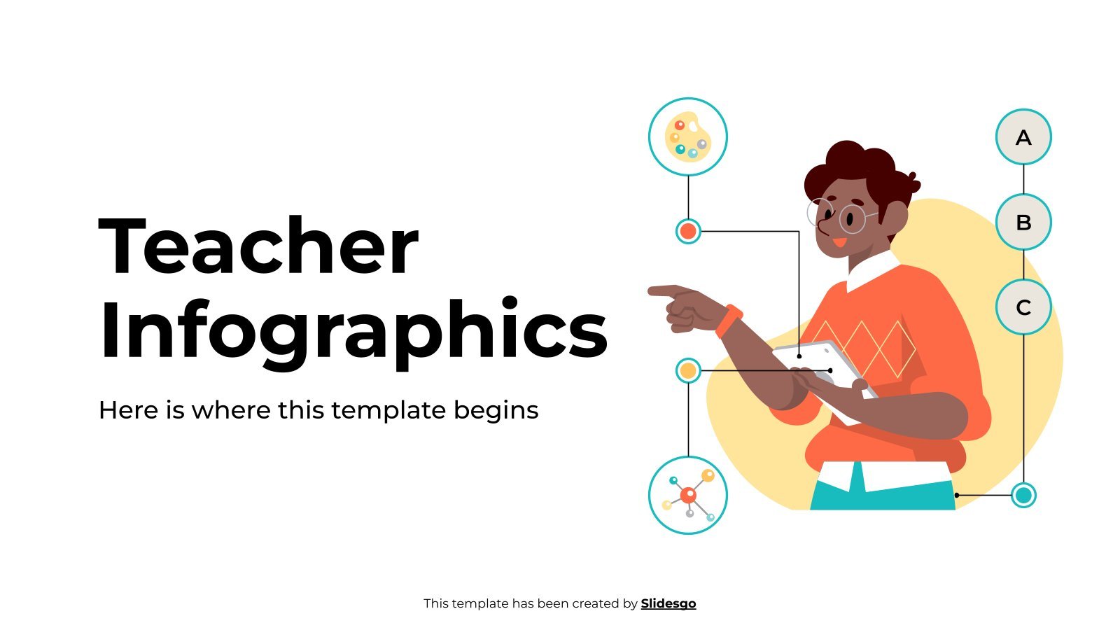 Teacher Infographics presentation template 