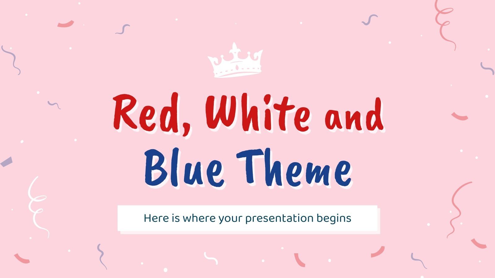 Plantilla de presentación Tema rojo, blanco y azul
