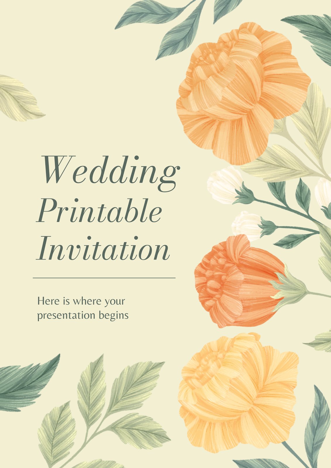Wedding Printable Invitation Presentation