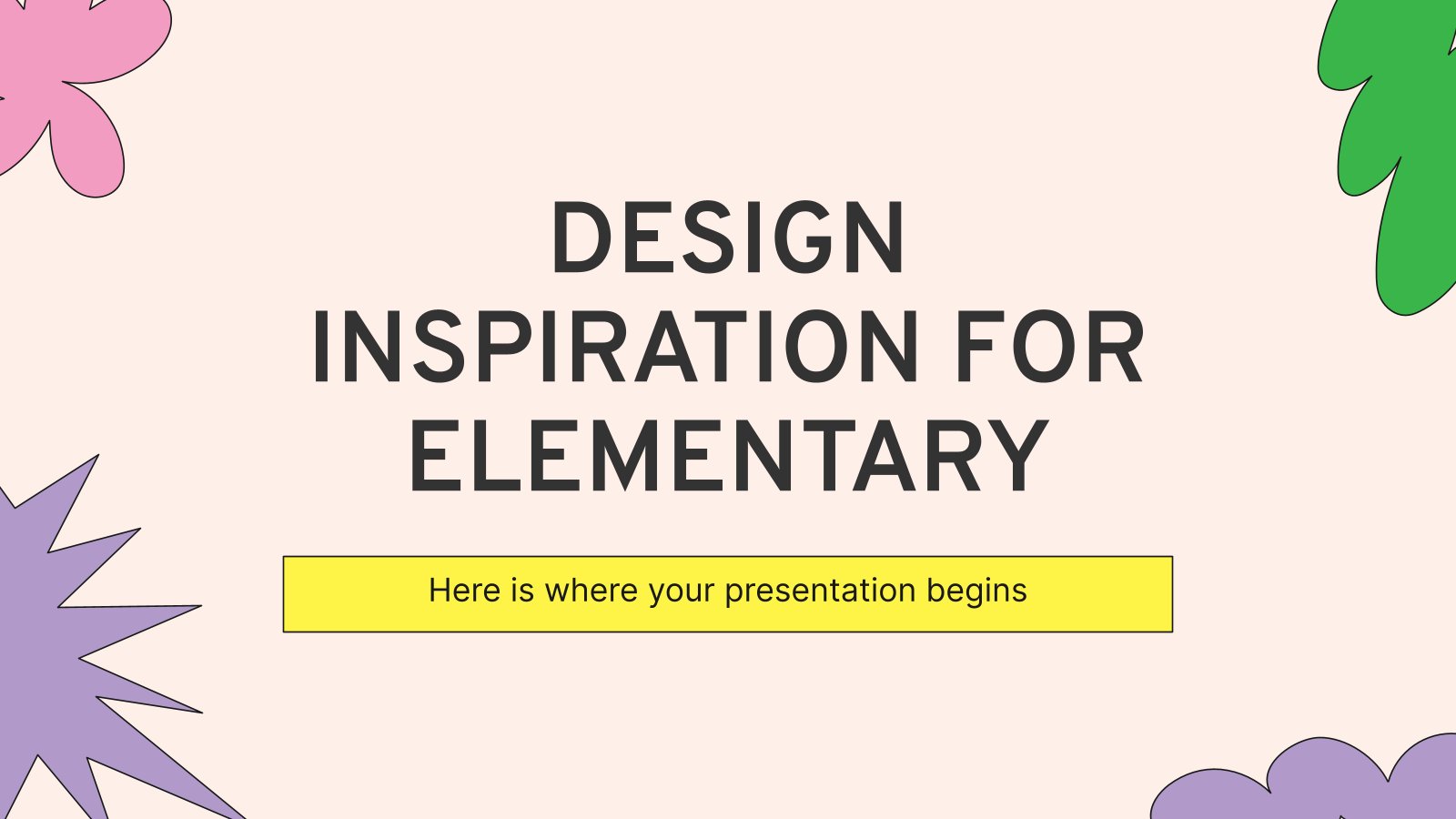 Design-Inspiration für die Grundschule Präsentationsvorlage