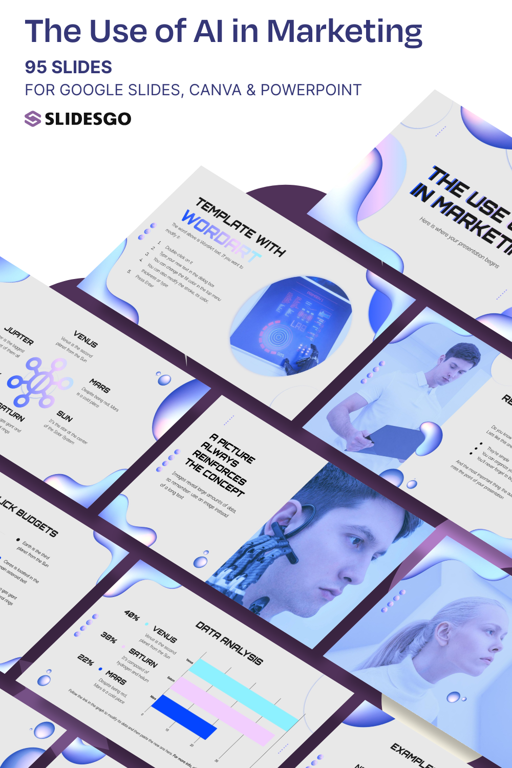 The Use of AI in Marketing | Google Slides & PPT template