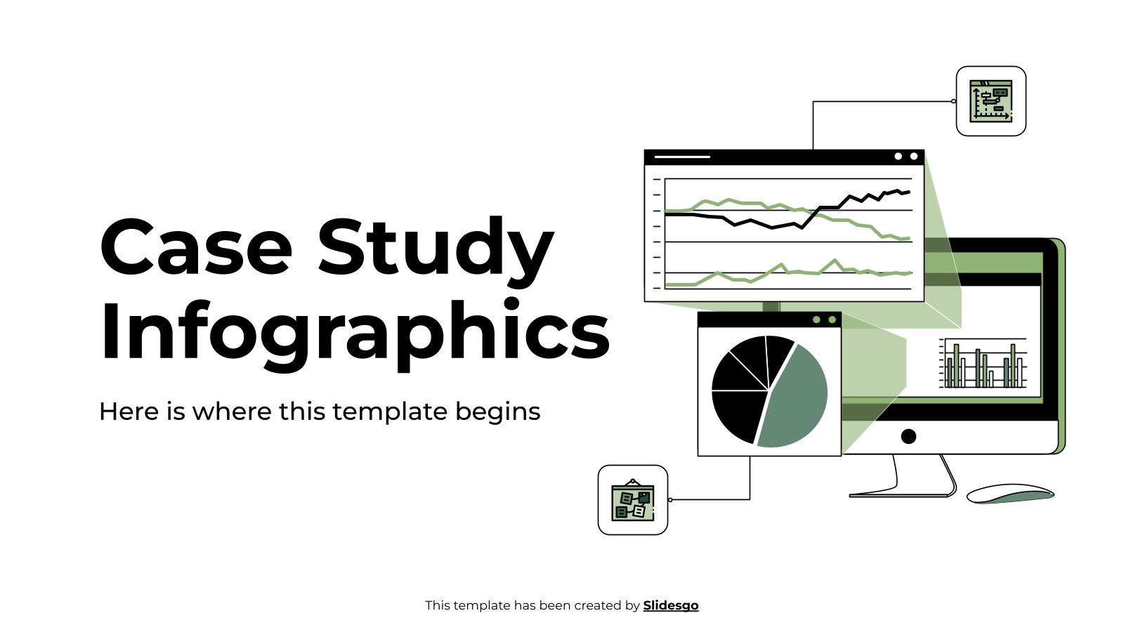 Plantilla de presentación Infografía de estudio de caso