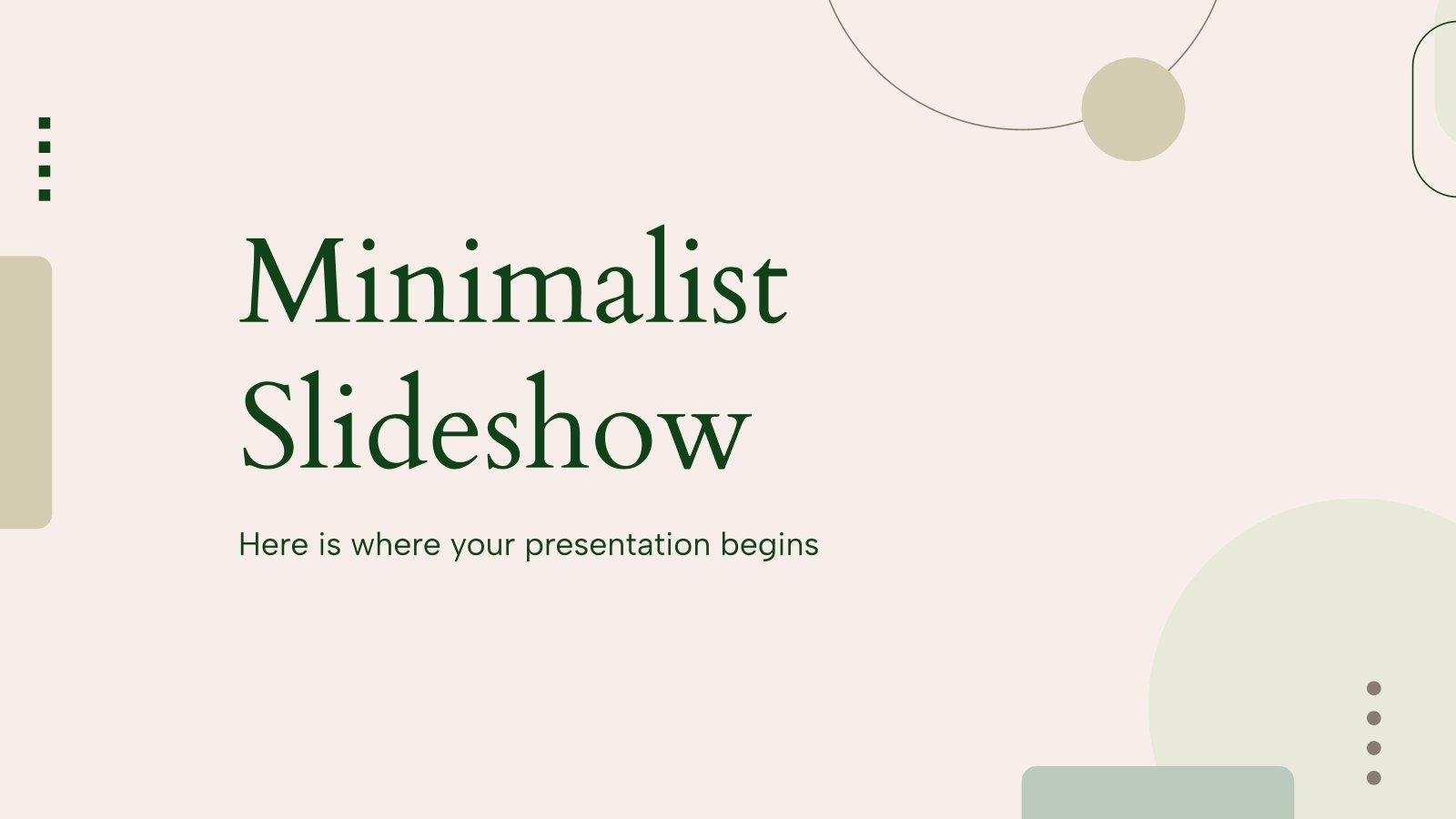 Minimalistische Diashow Präsentationsvorlage