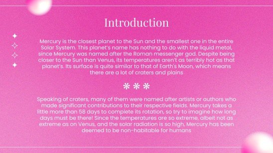 Pink Theme Presentation