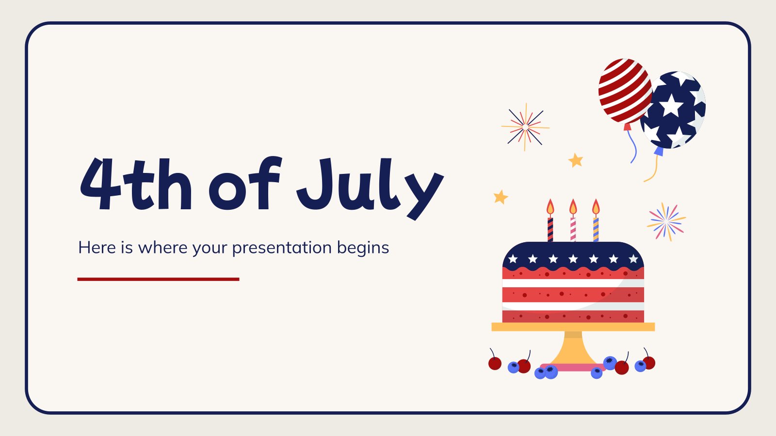 4th of July presentation template 