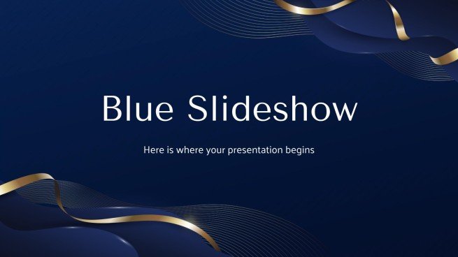 Présentation Diaporama bleu