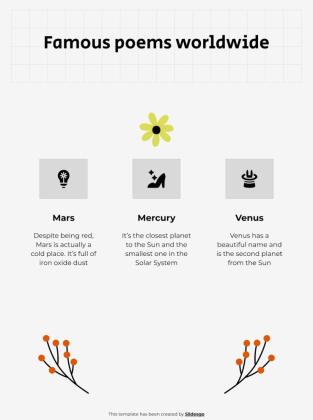 Poem Analysis 101 - Lesson and Activities for High School presentation template 