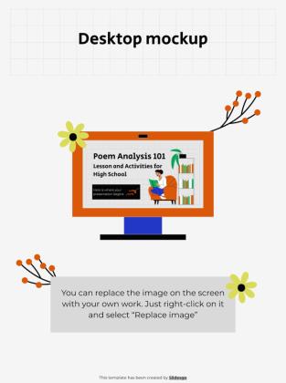 Poem Analysis 101 - Lesson and Activities for High School presentation template 