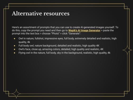 Ornithology Workshop: Owls presentation template 