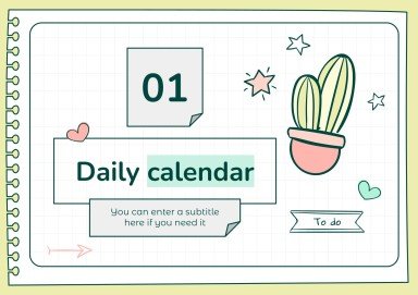 Doodle Online Notebook Personal Organizer presentation template 