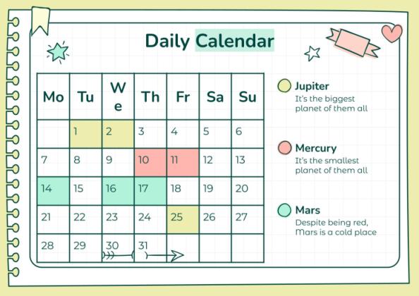 Doodle Online Notebook Personal Organizer presentation template 