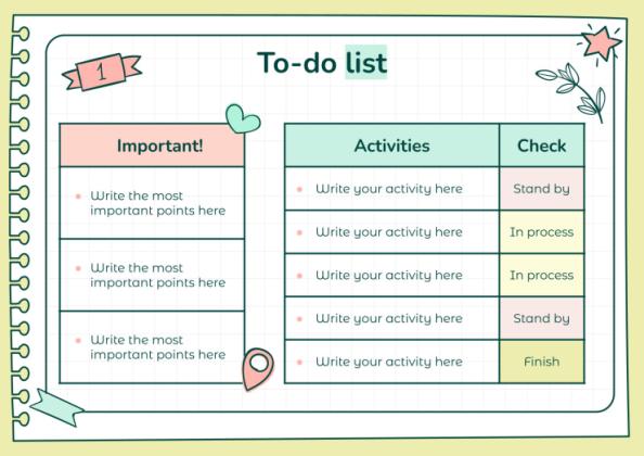 Doodle Online Notebook Personal Organizer presentation template 