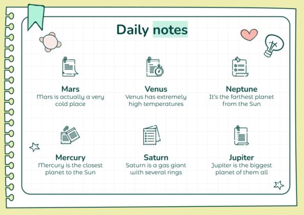 Doodle Online Notebook Personal Organizer presentation template 