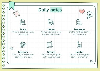 Doodle Online Notebook Personal Organizer presentation template 